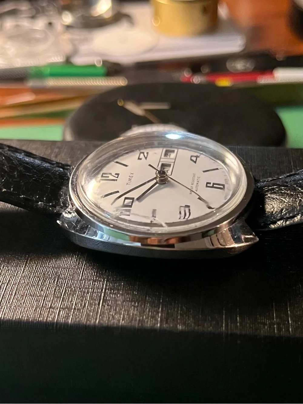 Vintage 1976 Timex Viscount Automatic Day-Date Men's Watch (Ref. 48851 03376)
